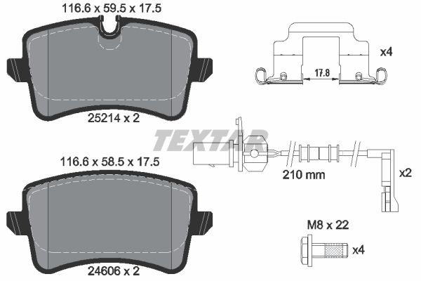TEXTAR 2521402 Fren Balatası Arka