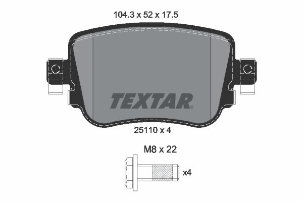 TEXTAR 2511003 Fren Balatası Arka