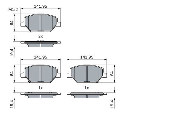 BOSCH 0986424869 Fren Balatası Ön - . Görsel