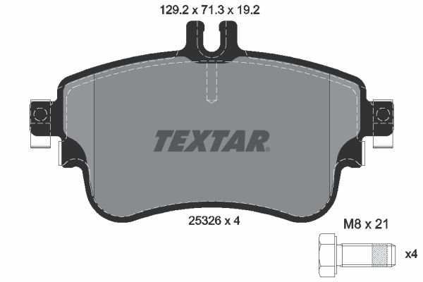 TEXTAR 2532601 Fren Balatası Ön