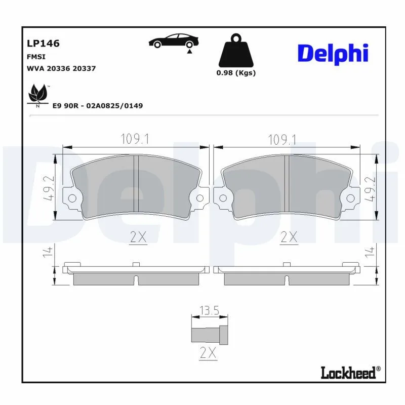 Fren Disk Balata Ön DELPHI LP146
