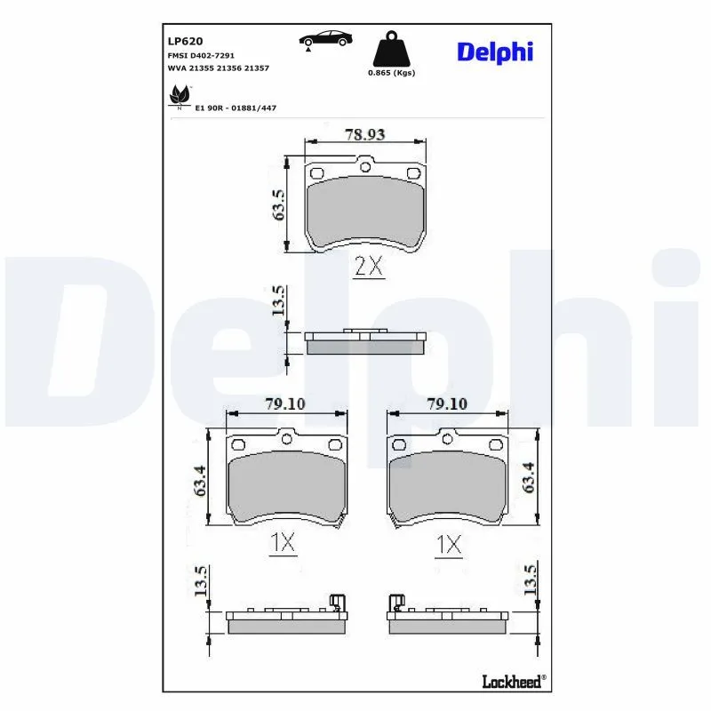 Fren Disk Balata Ön DELPHI LP620