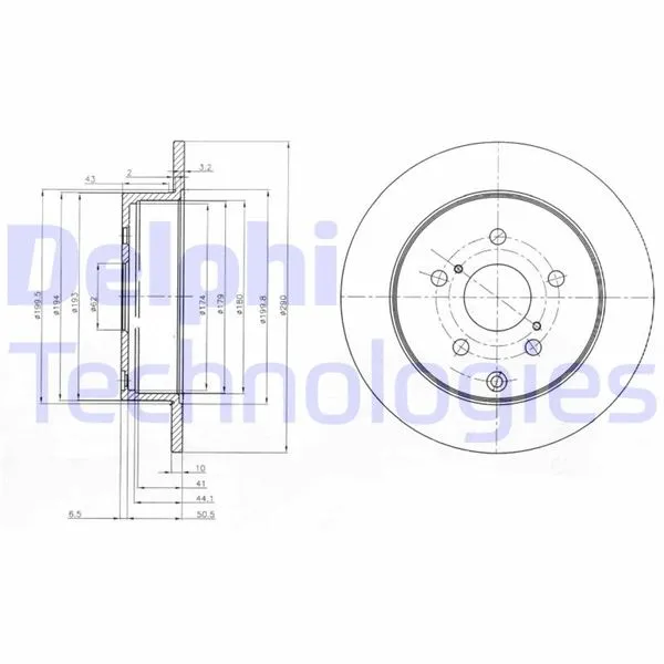 Fren Disk Ayna Arka Sağ ve Sol DELPHI BG4051