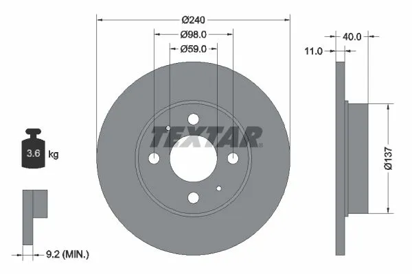 Fren Disk Ayna Ön Sağ ve Sol FIAT ORJINAL 51866264
