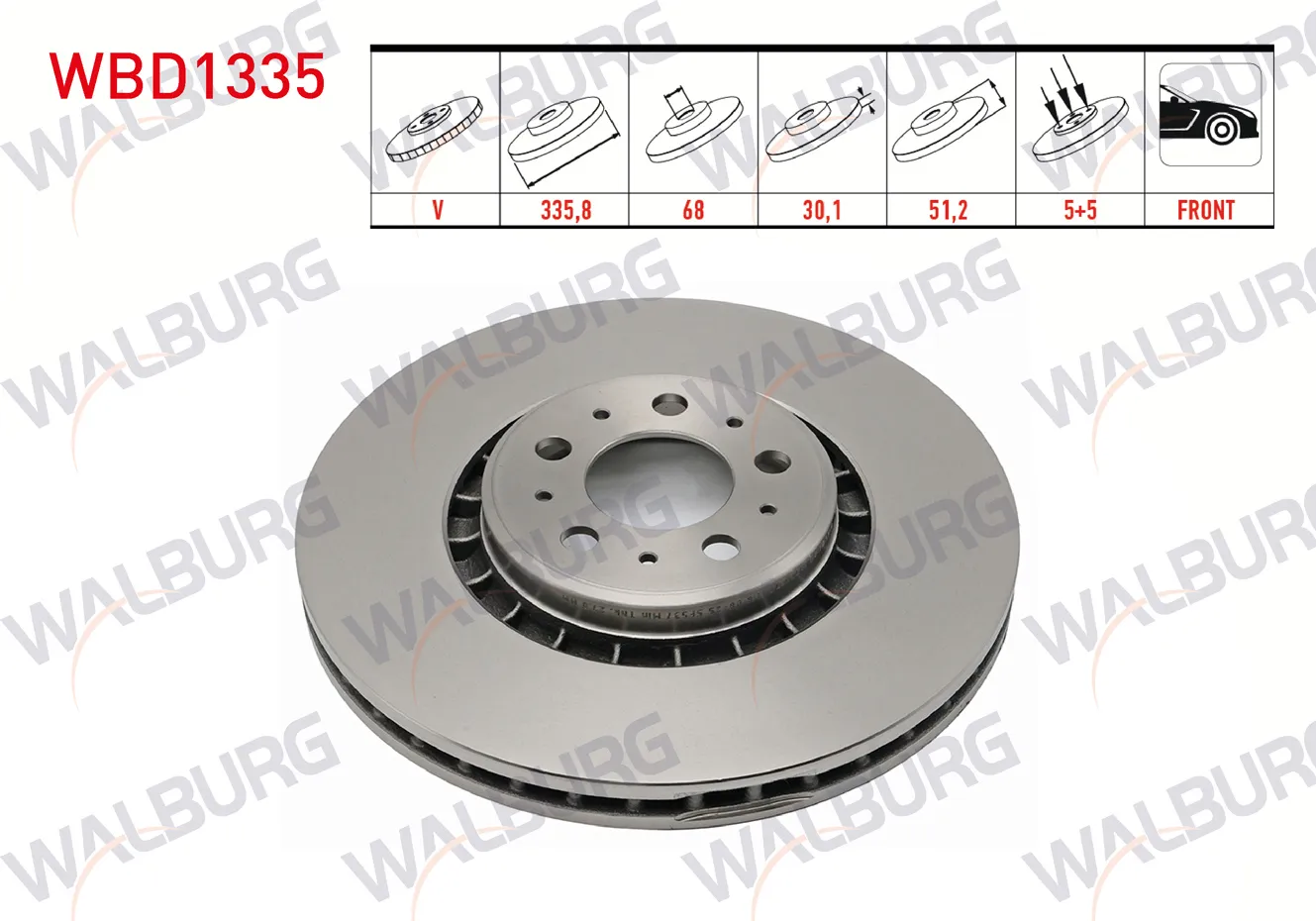 Fren Disk Ayna Ön Sağ ve Sol WALBURG WBD1335