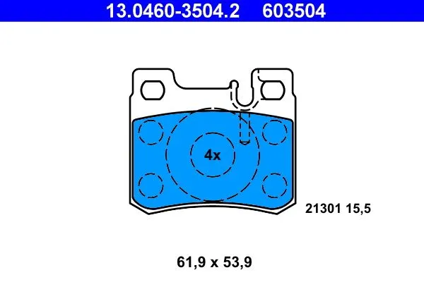 Fren Disk Balata Arka ATE 13.0460-3504.2