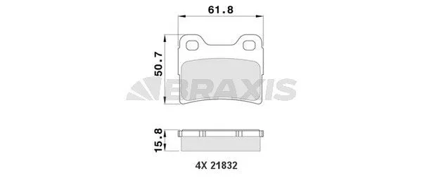 Fren Disk Balata Arka BRAXIS AA0150
