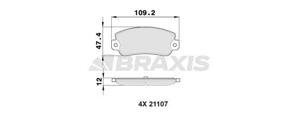 Fren Disk Balata Arka BRAXIS AA0352