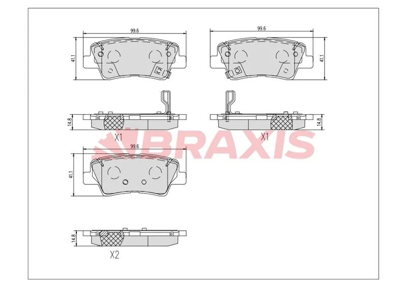 Fren Disk Balata Arka BRAXIS AA0751