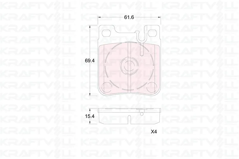 Fren Disk Balata Arka KRAFTVOLL 07010427