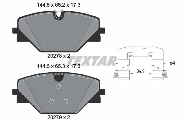 Fren Disk Balata Arka TEXTAR 2027801