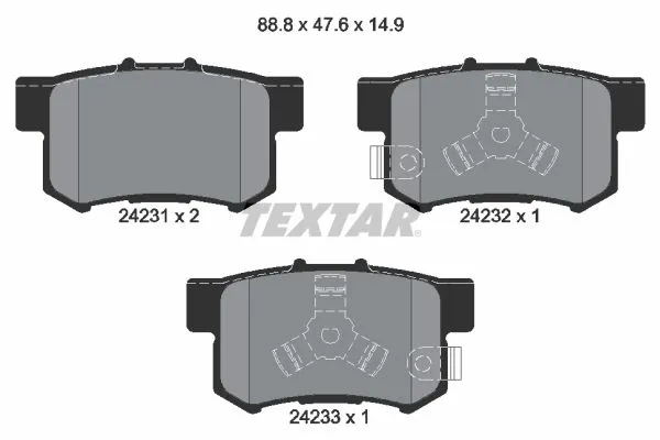 Fren Disk Balata Arka TEXTAR 2423101