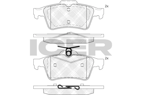 Fren Disk Balata Arka TWINS 16411