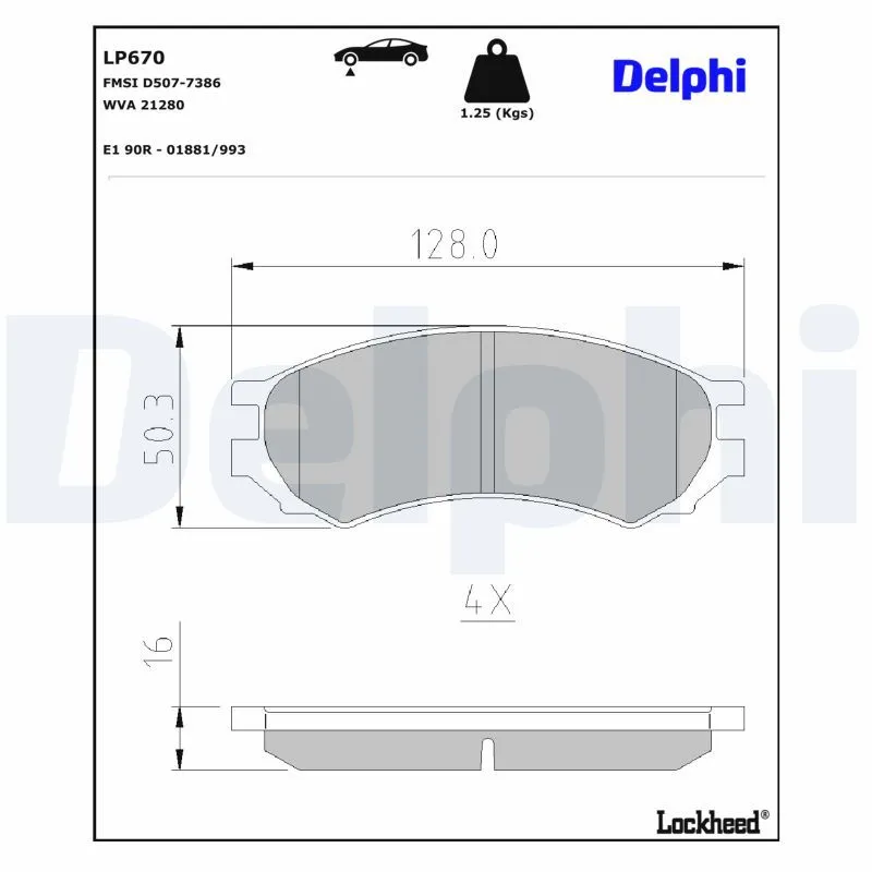 Fren Disk Balata Ön DELPHI LP670