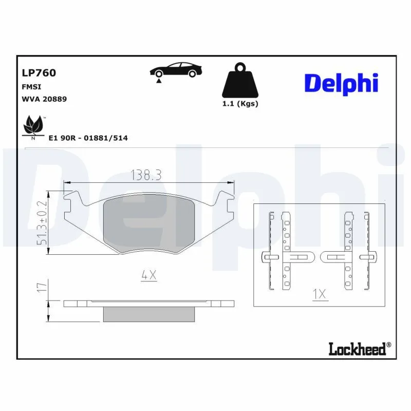 Fren Disk Balata Ön DELPHI LP760