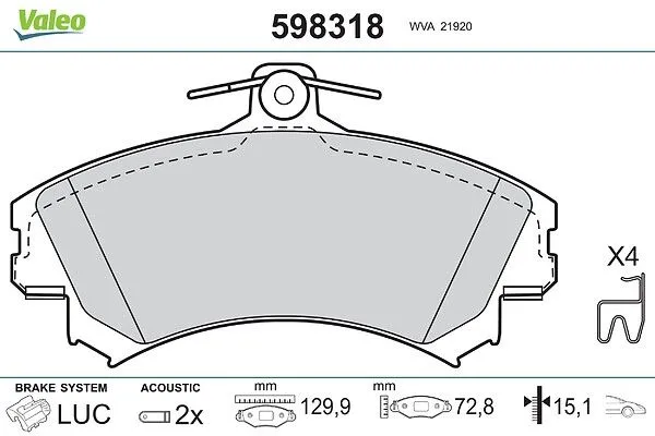 Fren Disk Balata Ön VALEO 598318