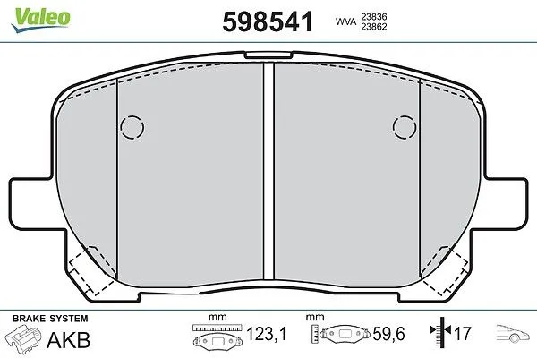 Fren Disk Balata Ön VALEO 598541