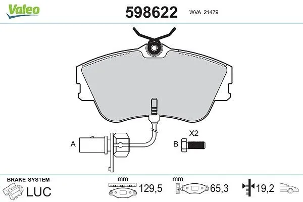 Fren Disk Balata Ön VALEO 598622