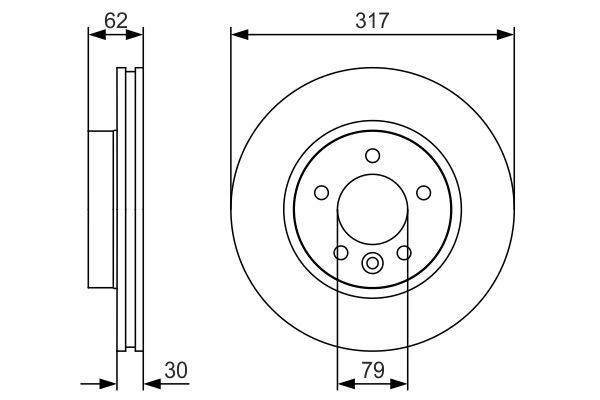 BOSCH 0986479S25 Fren Diski - . Görsel