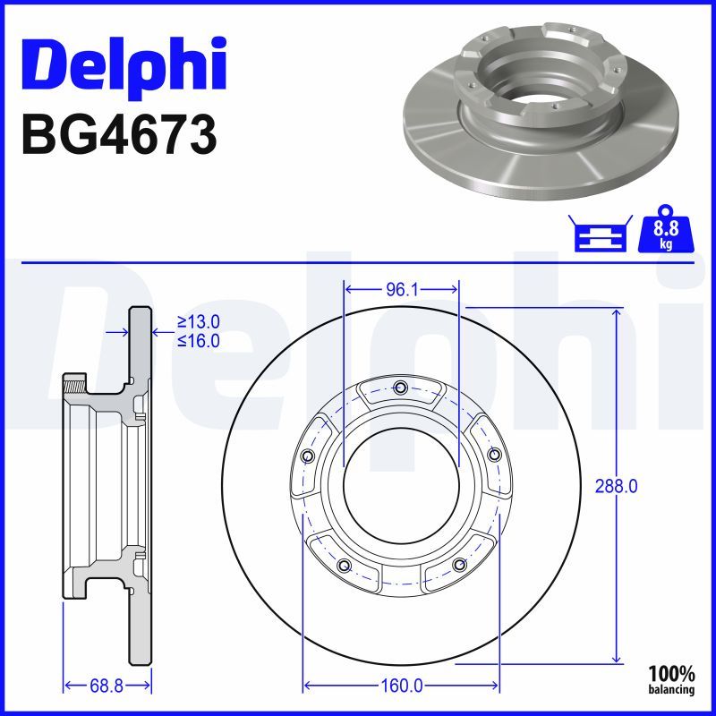 Fren Diski DELPHI BG4673