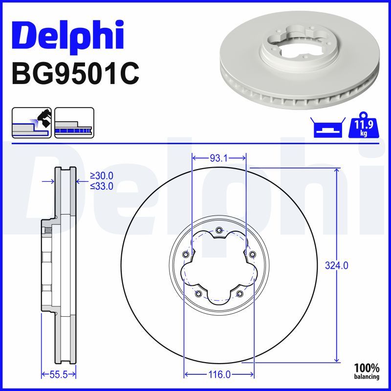 Fren Diski DELPHI BG9501C