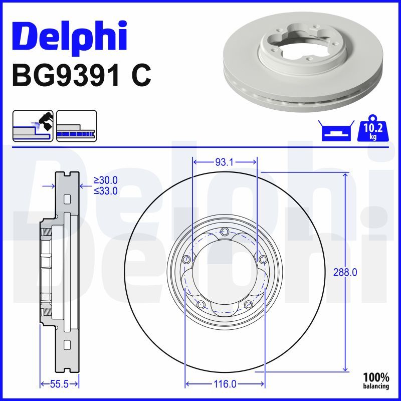 Fren Diski DELPHI BG9391C