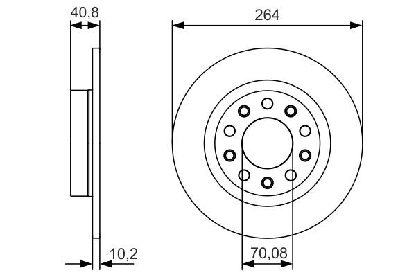 BOSCH 0986479C41 Fren Diski Arka - . Görsel