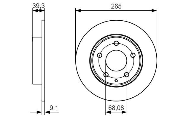 BOSCH 0986479C26 Fren Diski - . Görsel