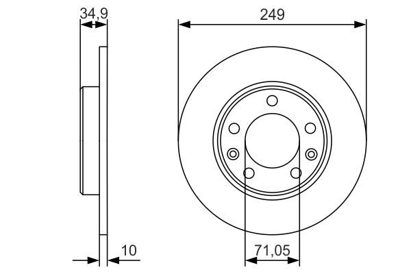 BOSCH 0986479C23 Fren Diski - . Görsel