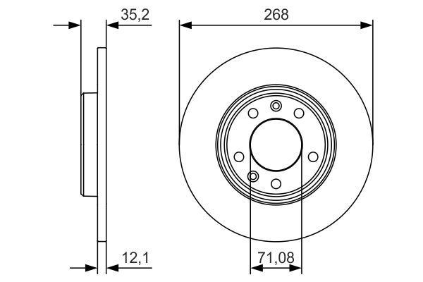 BOSCH 0986479C24 Fren Diski - . Görsel