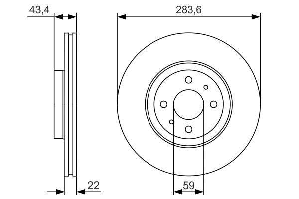BOSCH 0986479S01 Fren Diski Ön