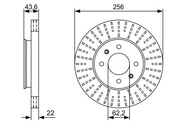 BOSCH 0986479V96 Fren Diski Ön