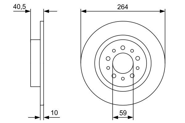 BOSCH 0986479C98 Fren Diski Arka - . Görsel