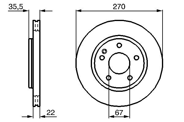 Fren Diski Arka 270 / 22 19.4 Mm Hava Kanalli - . Görsel