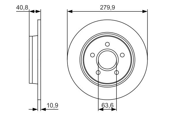 BOSCH 0986479S49 Fren Diski Arka - . Görsel