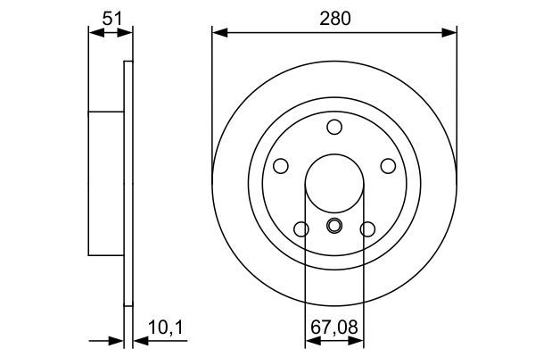Fren Diski. Arka. 280 /10 8.4 Mm Kaplamali. Yüksek Karbon Alaşimli - . Görsel