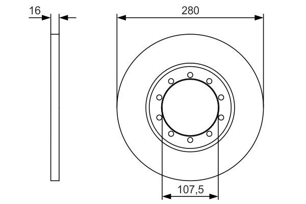 BOSCH 0986479R92 Fren Diski Arka - . Görsel