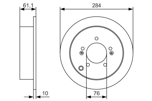 Fren Diski. Arka. 284 Mm / 1.1.8.4 Mm - . Görsel