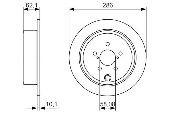 BOSCH 0986479A10 Fren Diski Arka - . Görsel