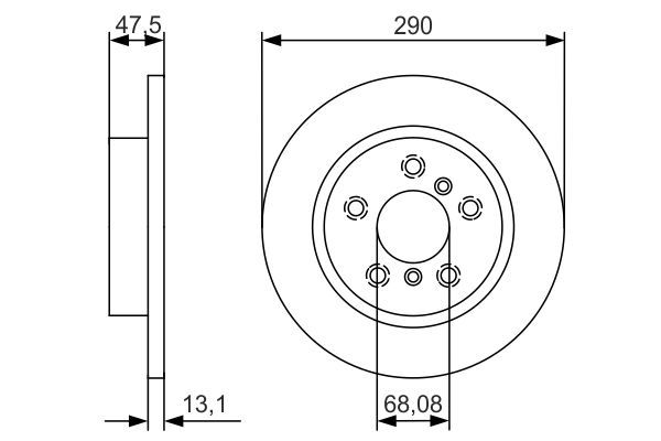 BOSCH 0986479D17 Fren Diski Arka - . Görsel