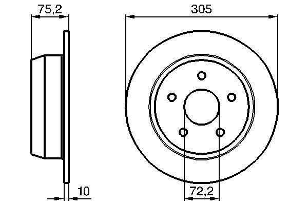 Fren Diski Arka 305 /10 8.5 Mm - . Görsel
