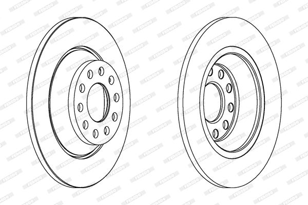 FERODO DDF1307C Fren Diski Arka - 1. Görsel