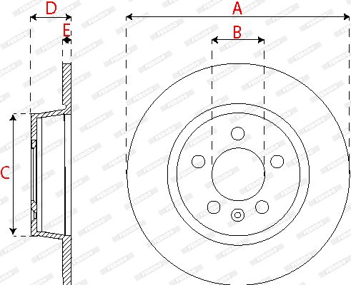 FERODO DDF2691C Fren Diski Arka - 2. Görsel