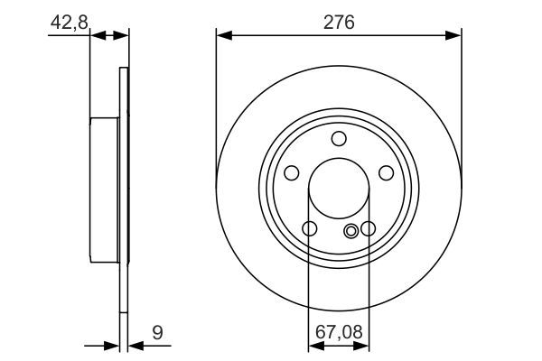 BOSCH 0986479A03 Fren Diski Arka - . Görsel