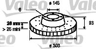 VALEO 187146 Fren Diski Arka