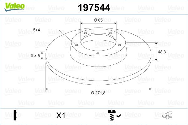 VALEO 197544 Fren Diski Arka - . Görsel