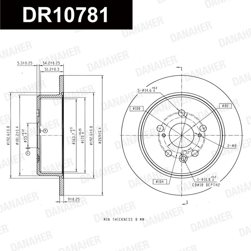 Fren Diski DANAHER DR10781