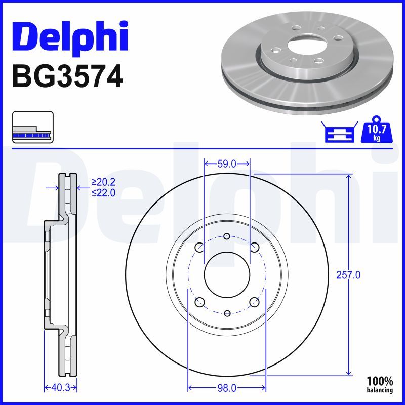 Fren Diski DELPHI BG3574