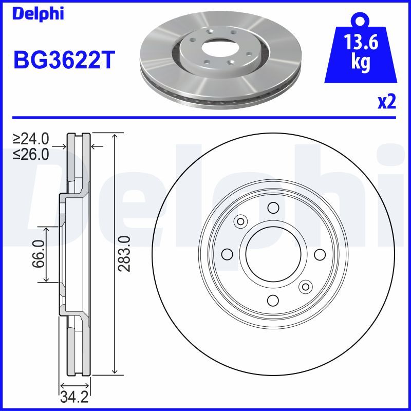 Fren Diski DELPHI BG3622T