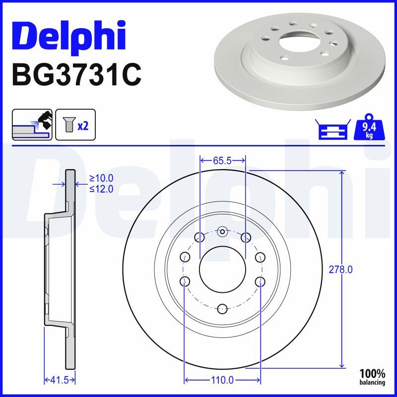 Fren Diski DELPHI BG3731C